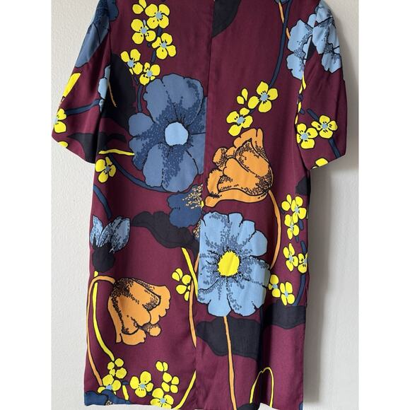 MARNI Bold Floral Print Mini Dress Women’s Size 40 Holiday Retro Colorful RARE - Picture 4 of 11